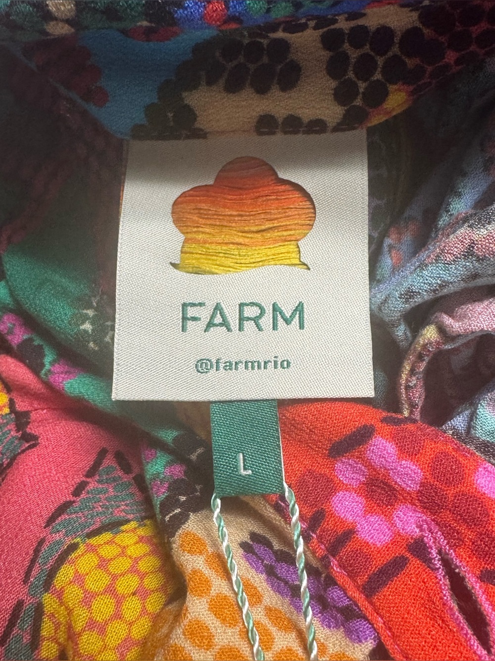 Farm Rio dotted patch scarf uni jumpsuit NWT L - Picture 6 of 7